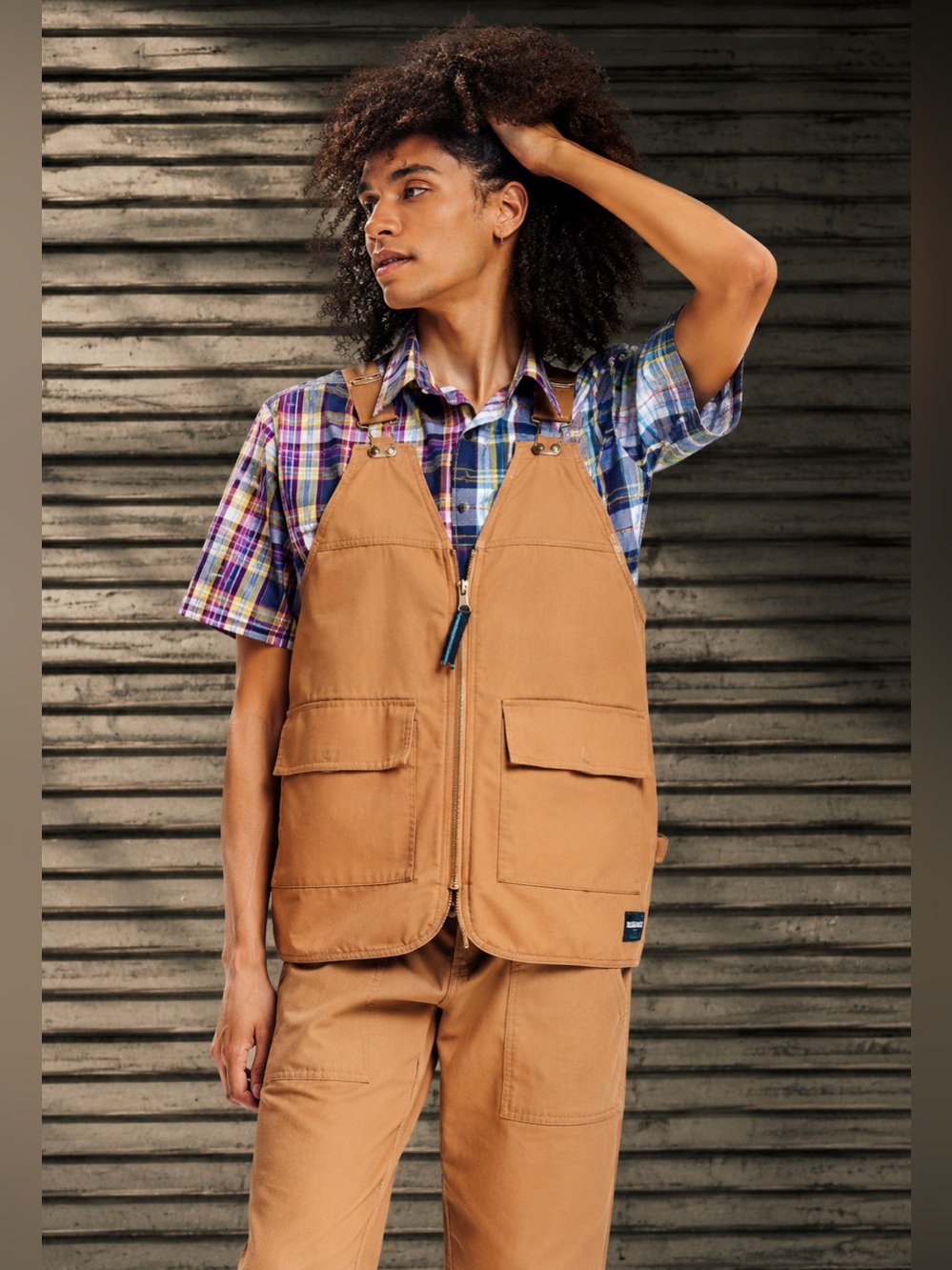 Houston White x Target Mens Tan Cargo Utility Workwear Vest Size L NWT